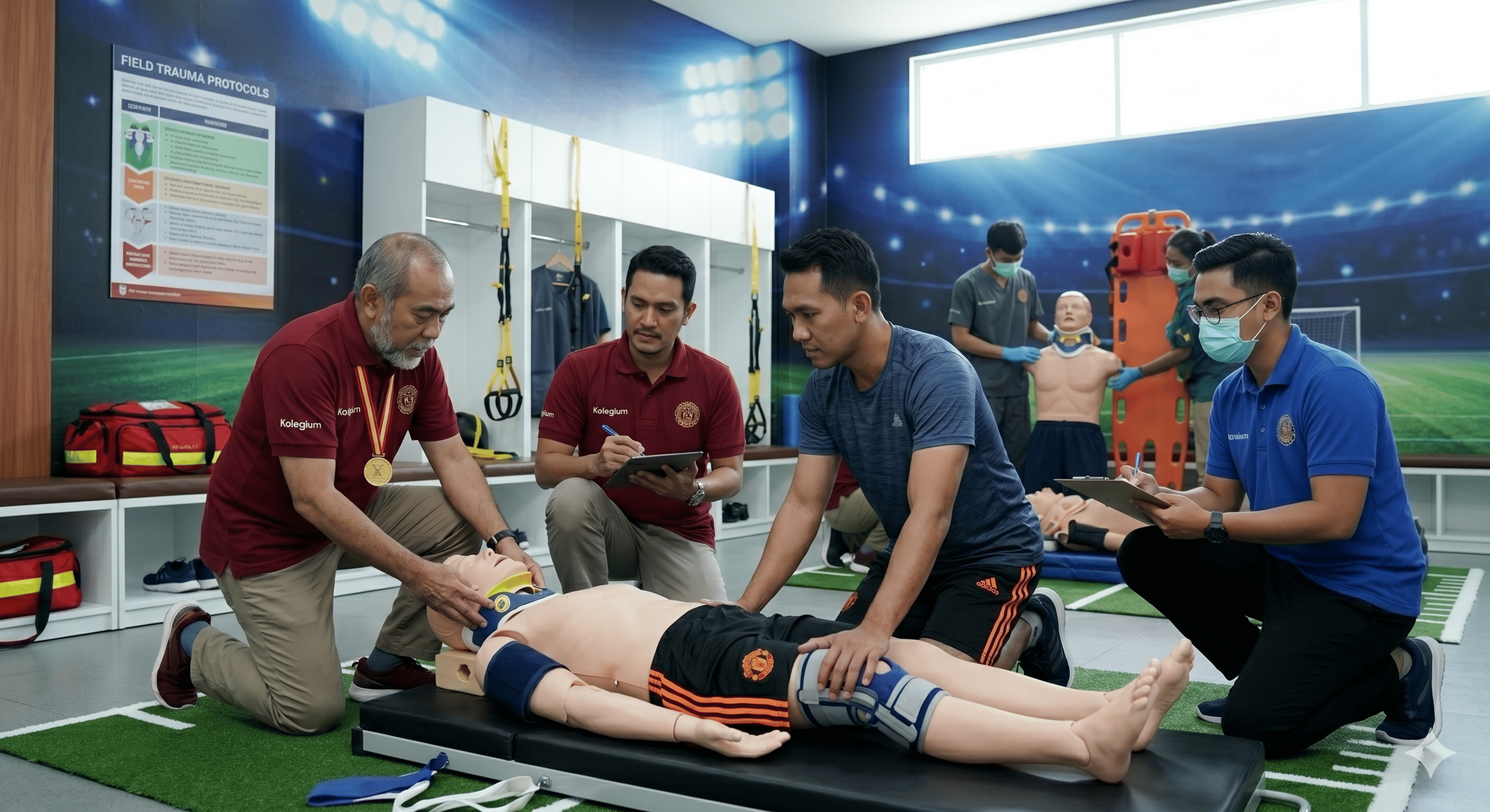 Kegiatan Ujian Kompetensi Nasional atau pelatihan standardisasi penanganan trauma di lapangan (Field Trauma Protocols)